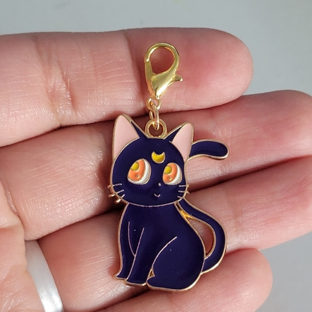 Luna cat sailor moon planner charm clip on anime